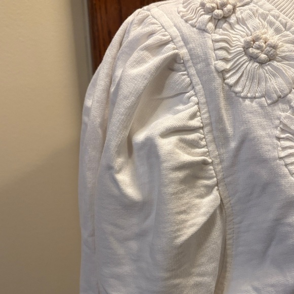 Anthropologie Ivory Knit Top (100% Cotton) - size XL - Picture 5 of 13